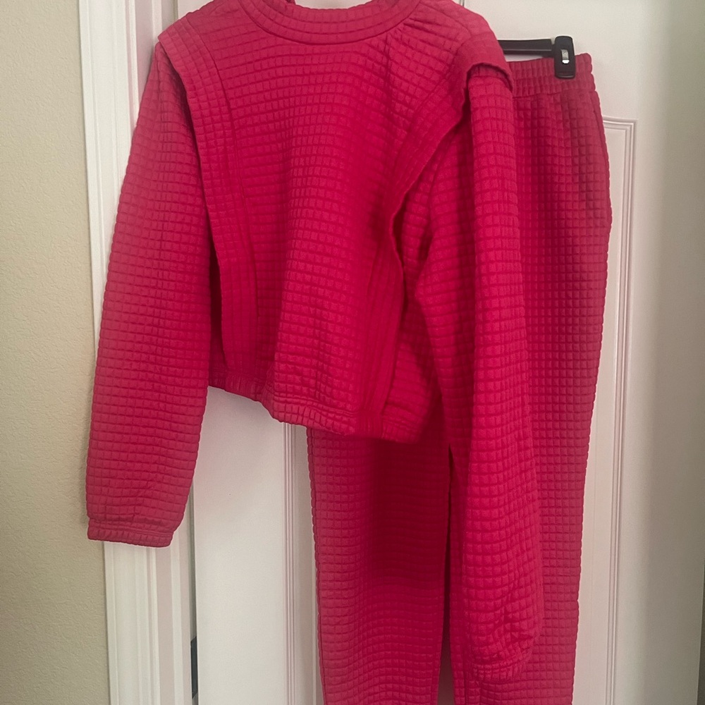 IRUNDO 2 Piece Outfits For Women - Quilted Tracksuit Sets